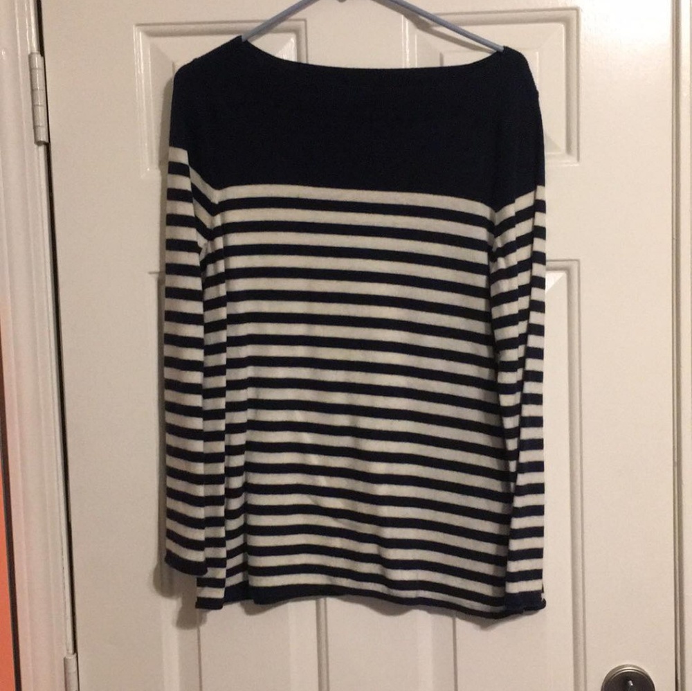Navy blue Long sleeve striped shirt